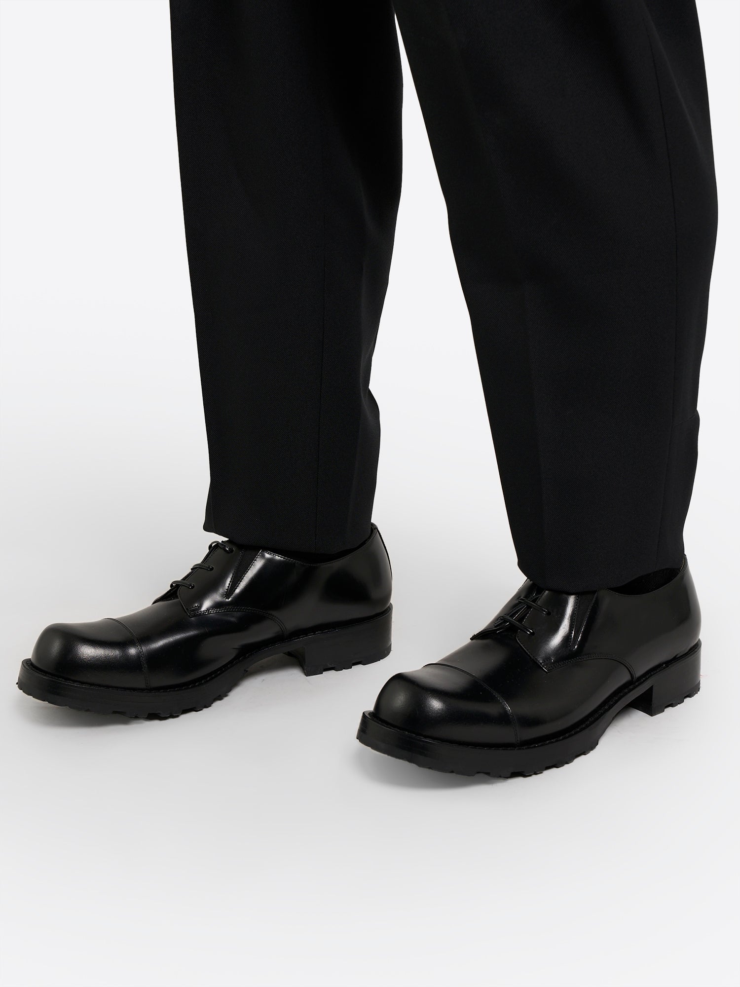 Random Identities | Kicker Shoes Black Leather Derby