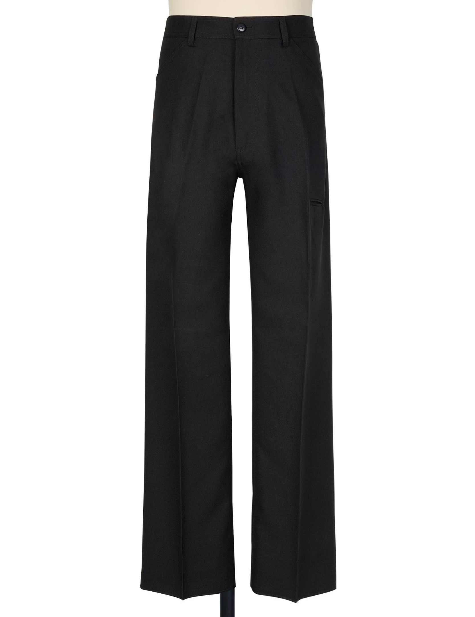 Random Identities High-Rise 5-Pocket Trousers in Red, straight leg with no side seam and thigh tip pocket