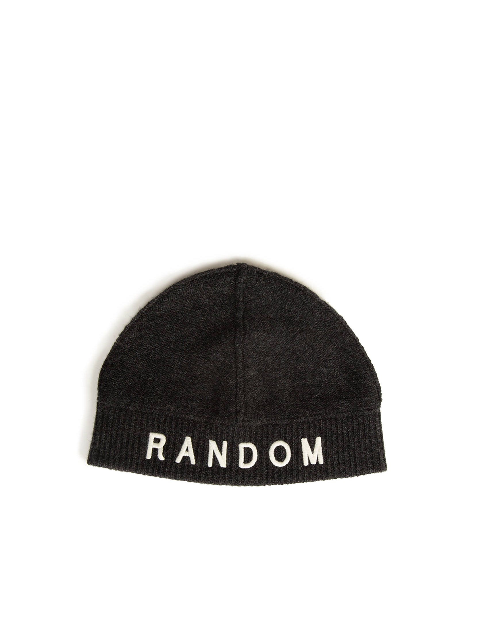 Random Identities grey beanie with “RANDOM” front and “IDENTITIES” back embroidery