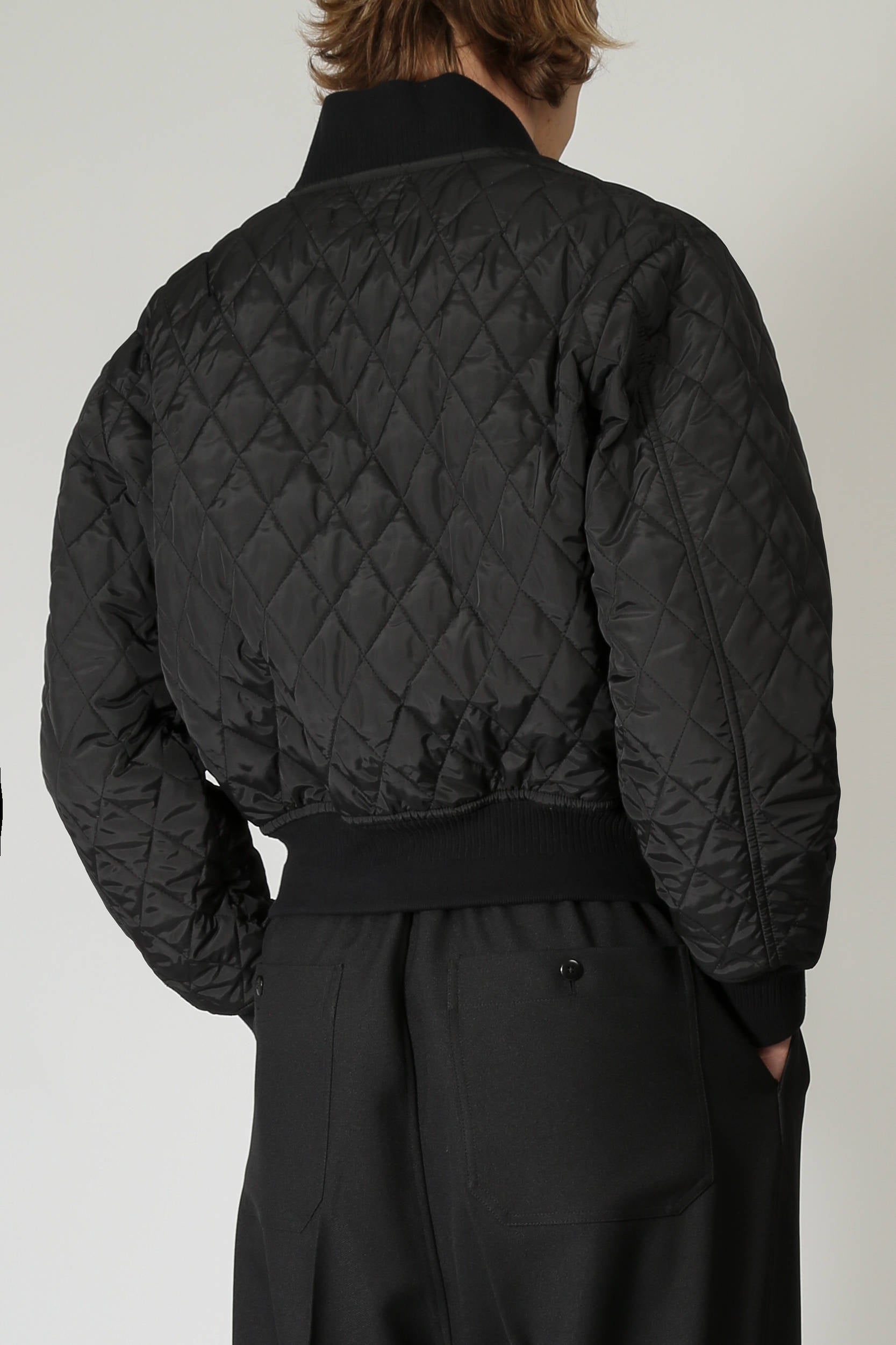 Quilted Bomber - Black