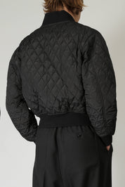 Quilted Bomber - Black
