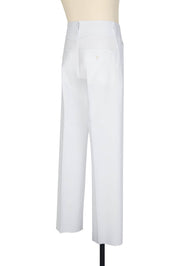 High-Rise 5-Pocket Trousers - White