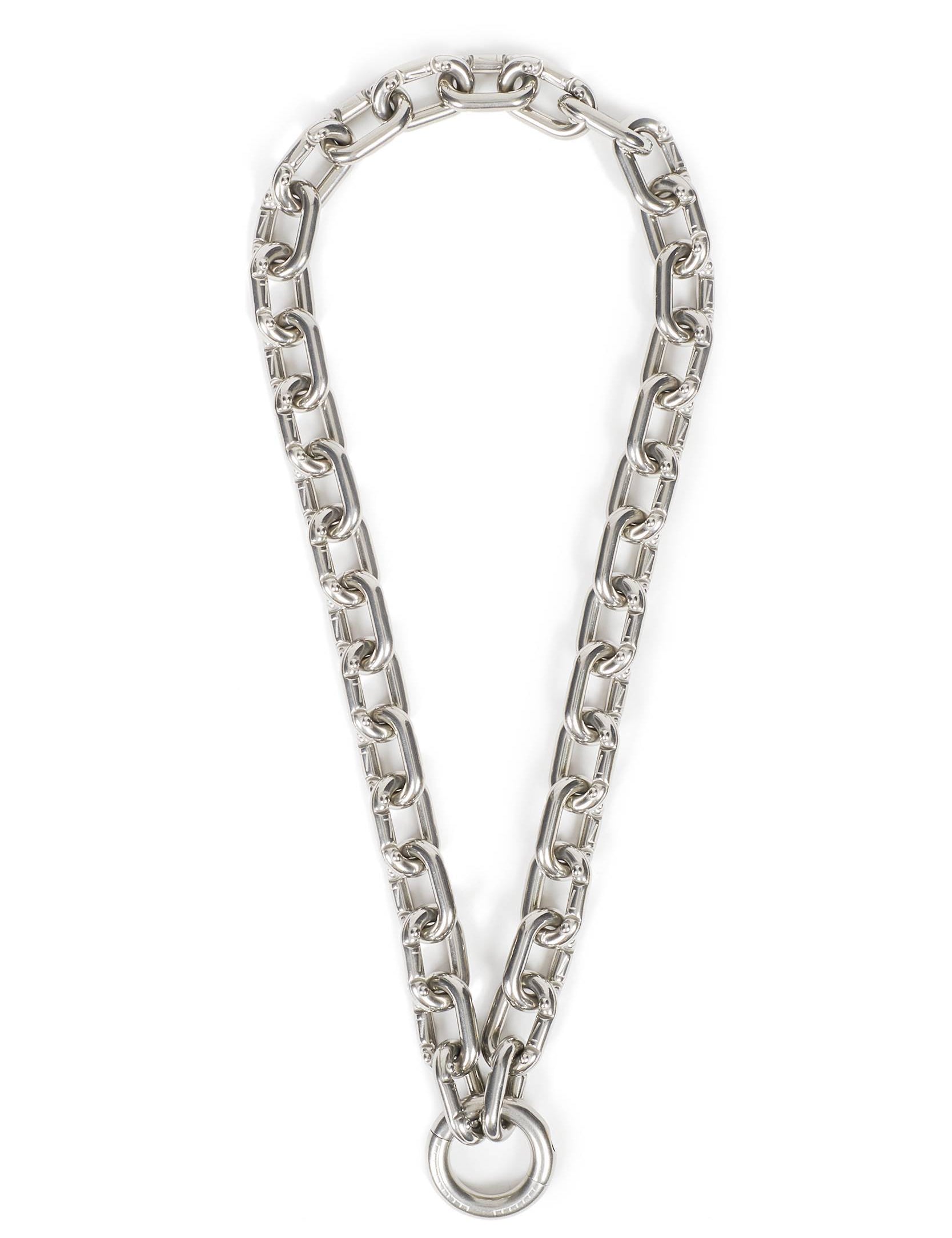 Random Identities Neck Chain 7 mm in Steel with engraved RIs Cases ‘Prince Albert’ ring, 66 cm length
