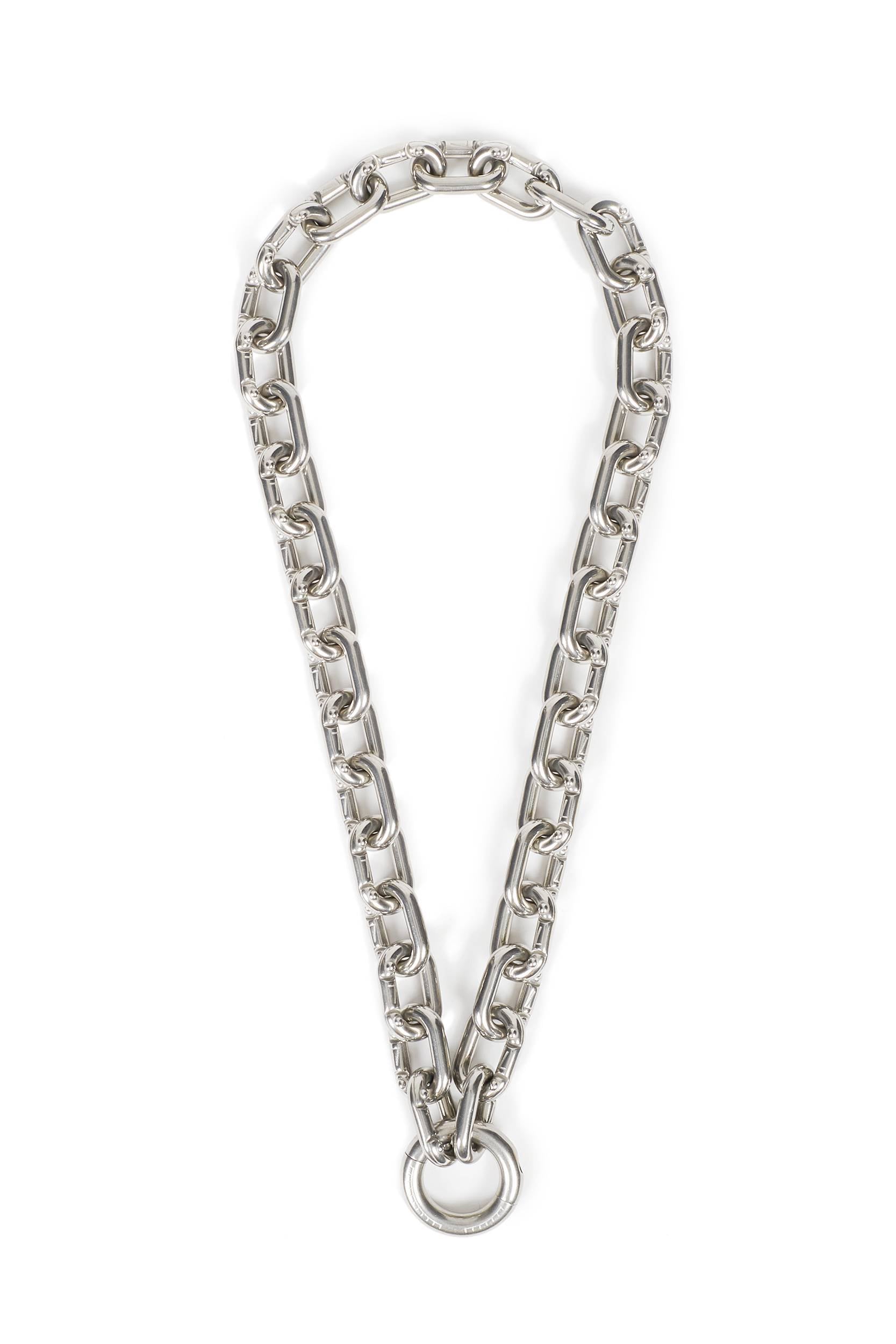 Random Identities Neck Chain 7 mm in Steel with engraved RIs Cases ‘Prince Albert’ ring, 66 cm length