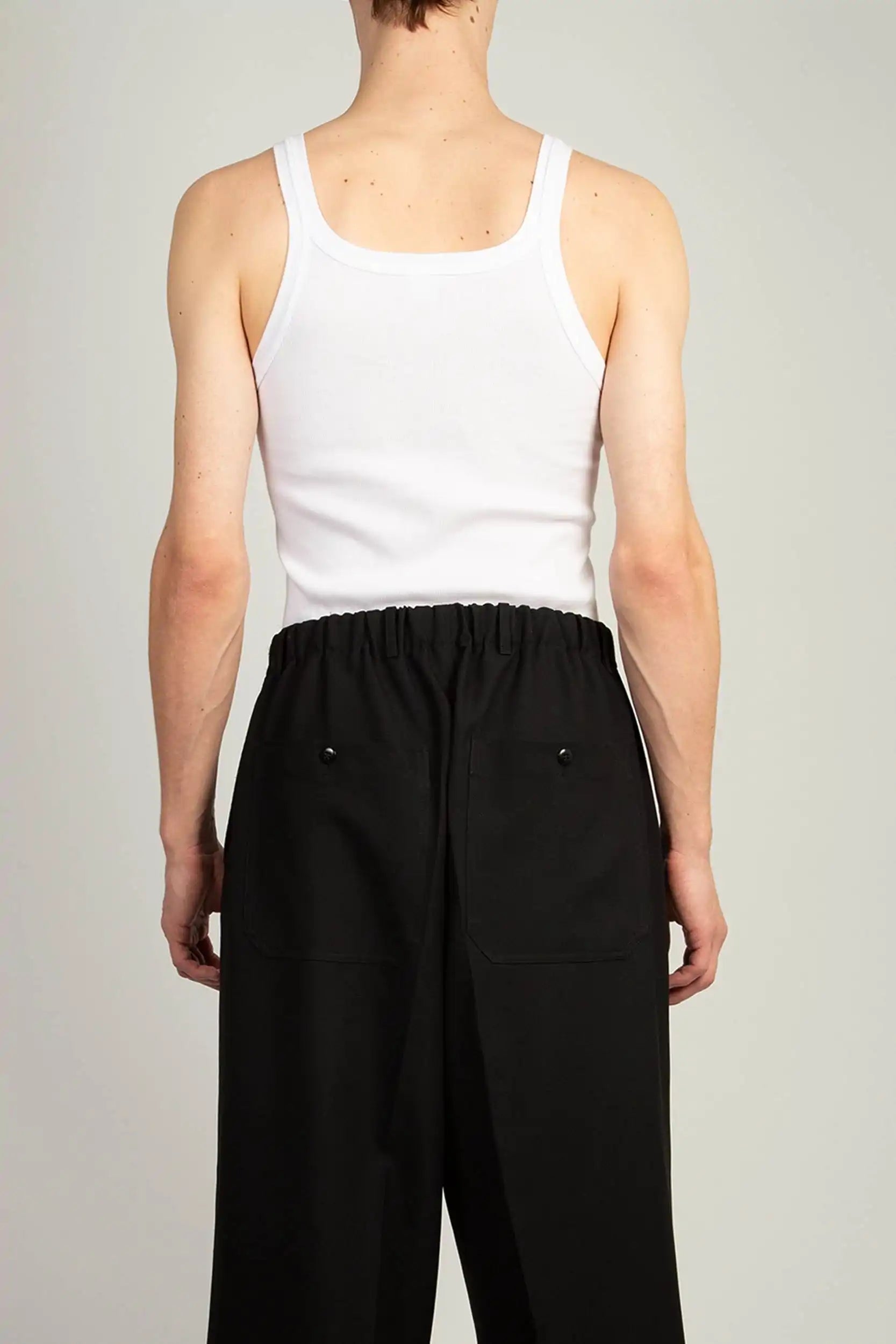 Cotton rib tank in White by Random Identities