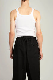 Cotton rib tank in White by Random Identities