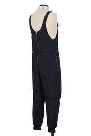 Quilted Salopette in Black. thermo quilting, regular fit overall silhouette