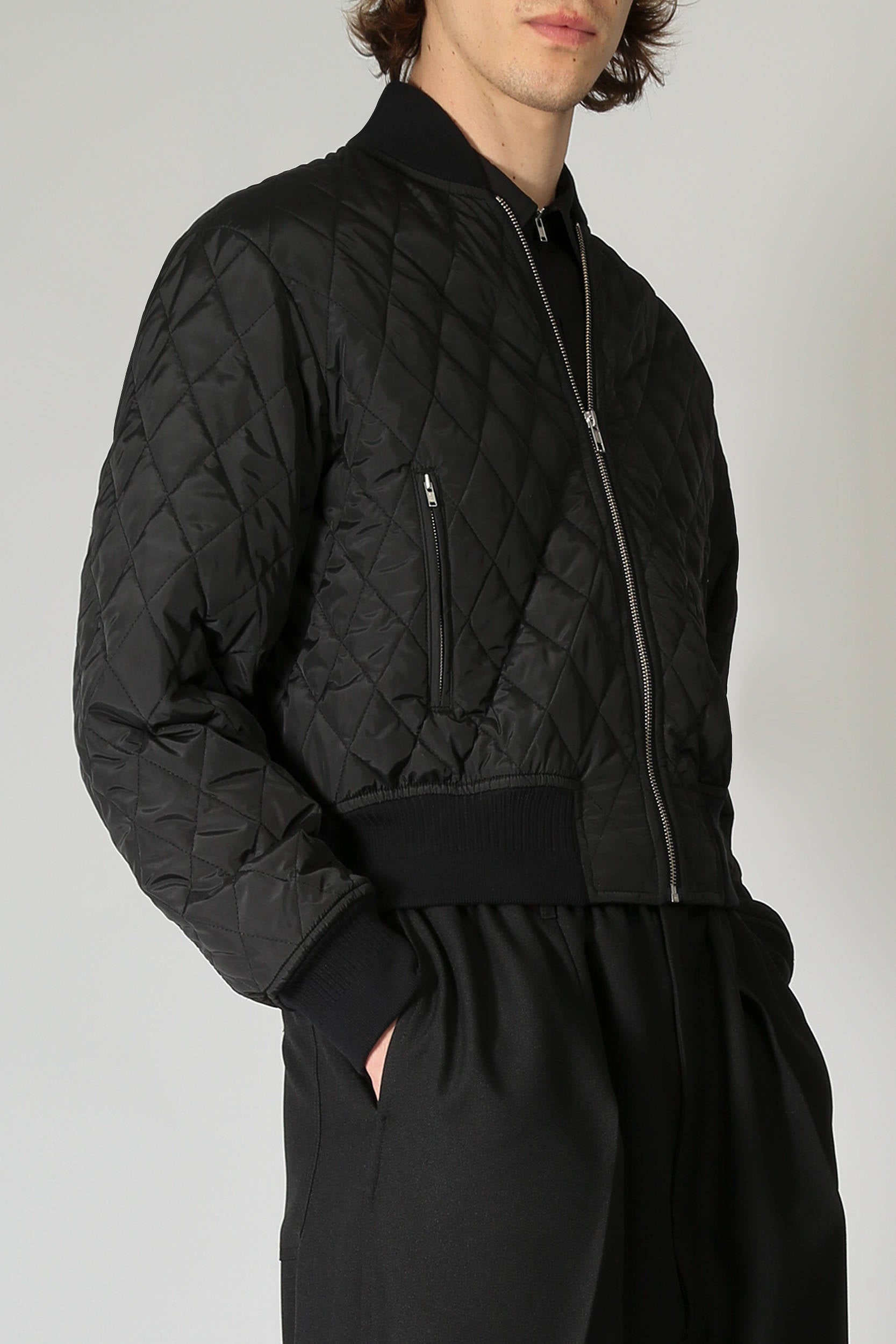 Quilted Bomber - Black