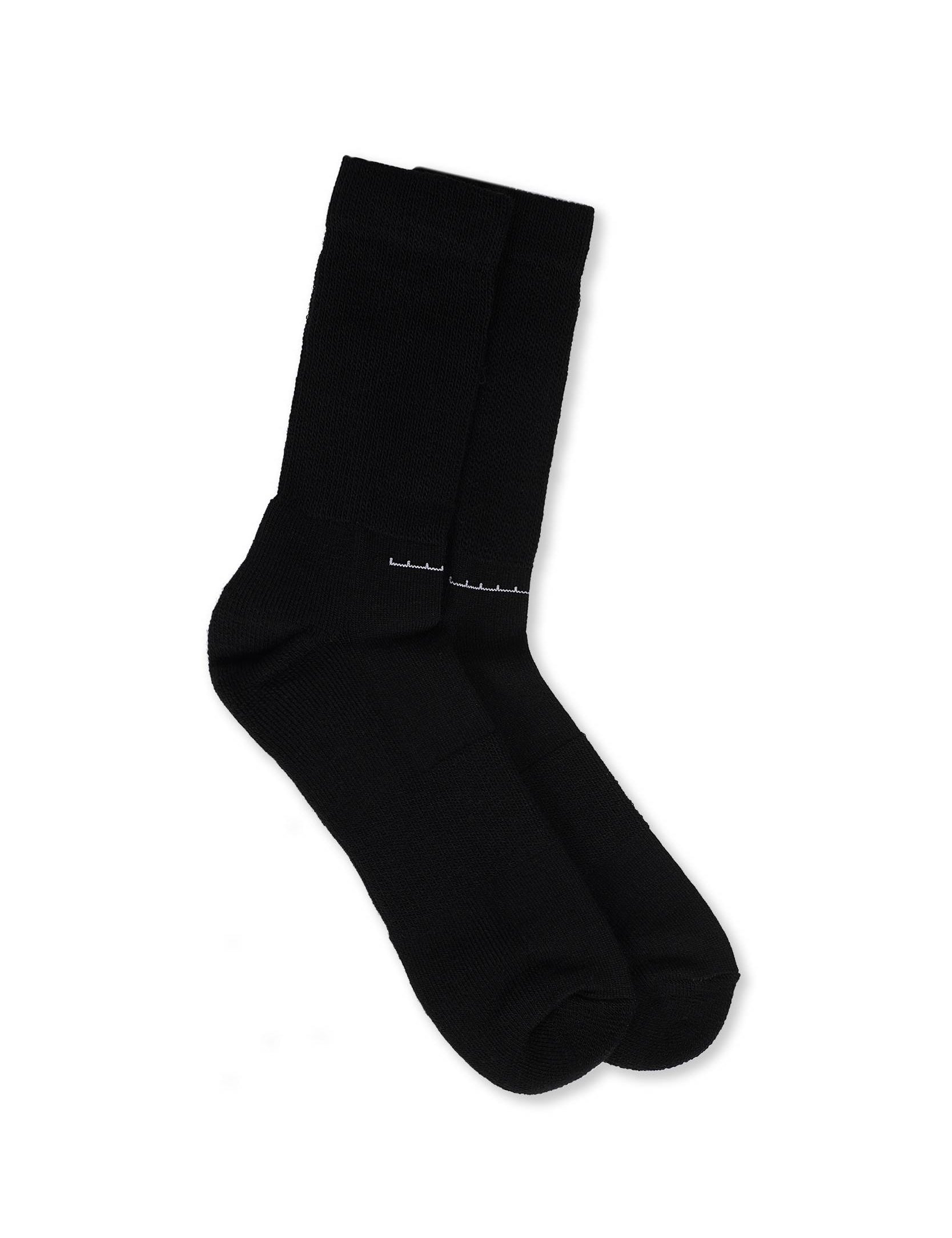 Random Identities Ris Cases Logo Sock in Black with cushioned sole and contoured arch band