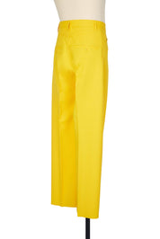 High-waisted straight-leg trousers in Yellow with clean side-free construction