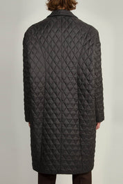 Egg Shape Coat in Black styled in an oversized silhouette