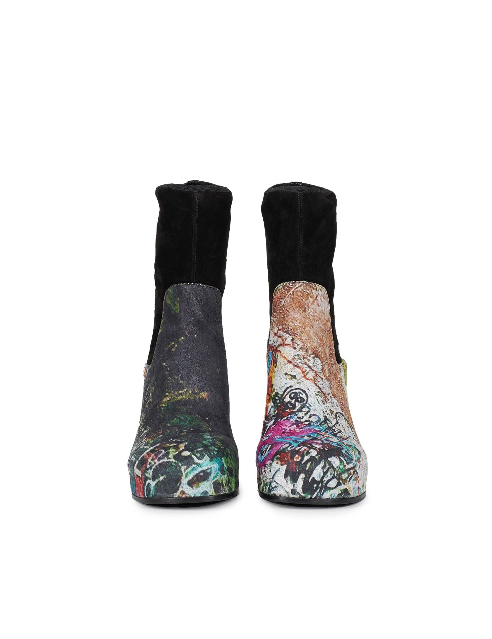 Graffiti Pattern platform ankle boot with 9 cm heel and 3 cm platform by Random Identities