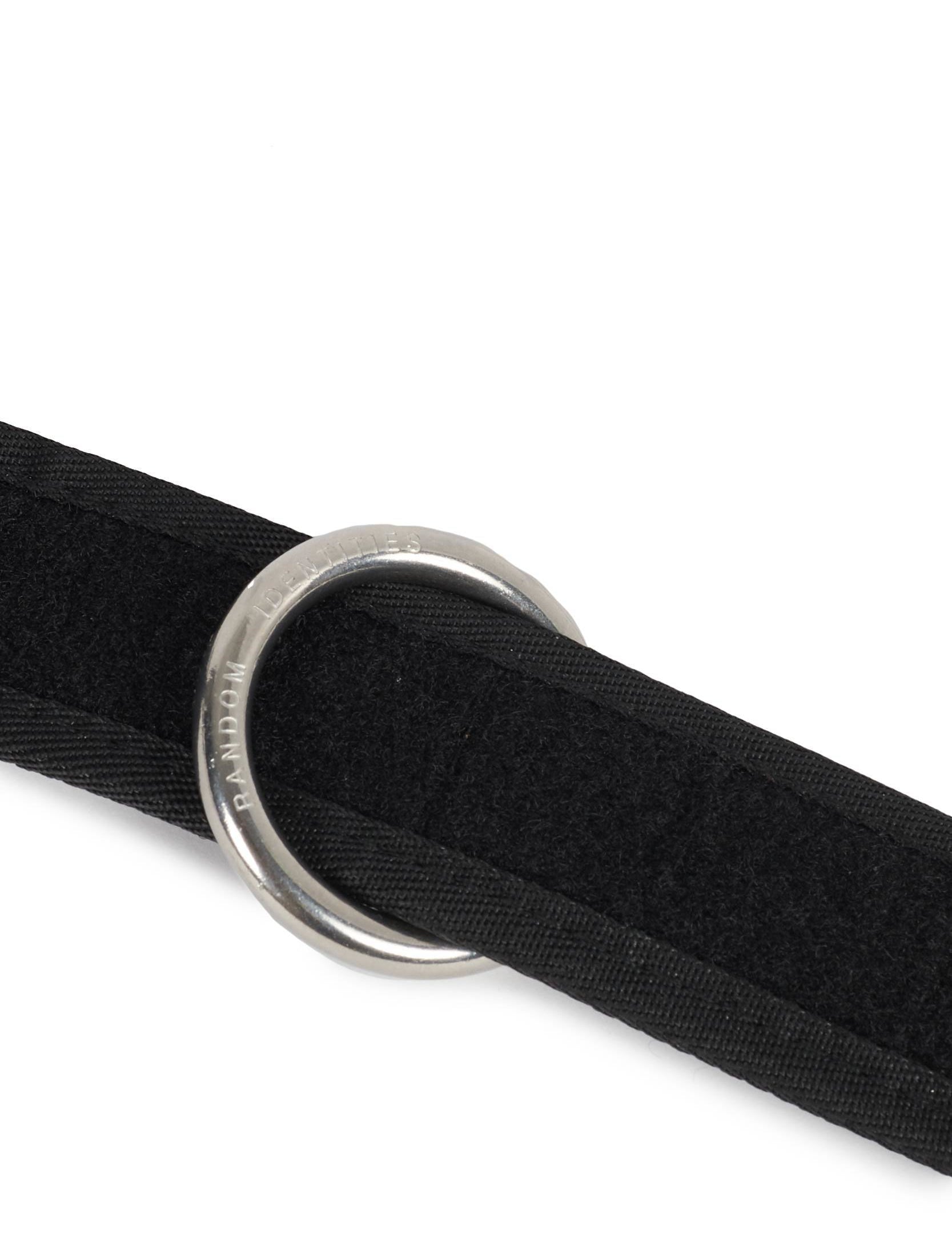 Black polyester webbing belt with 4 cm width and 117 length