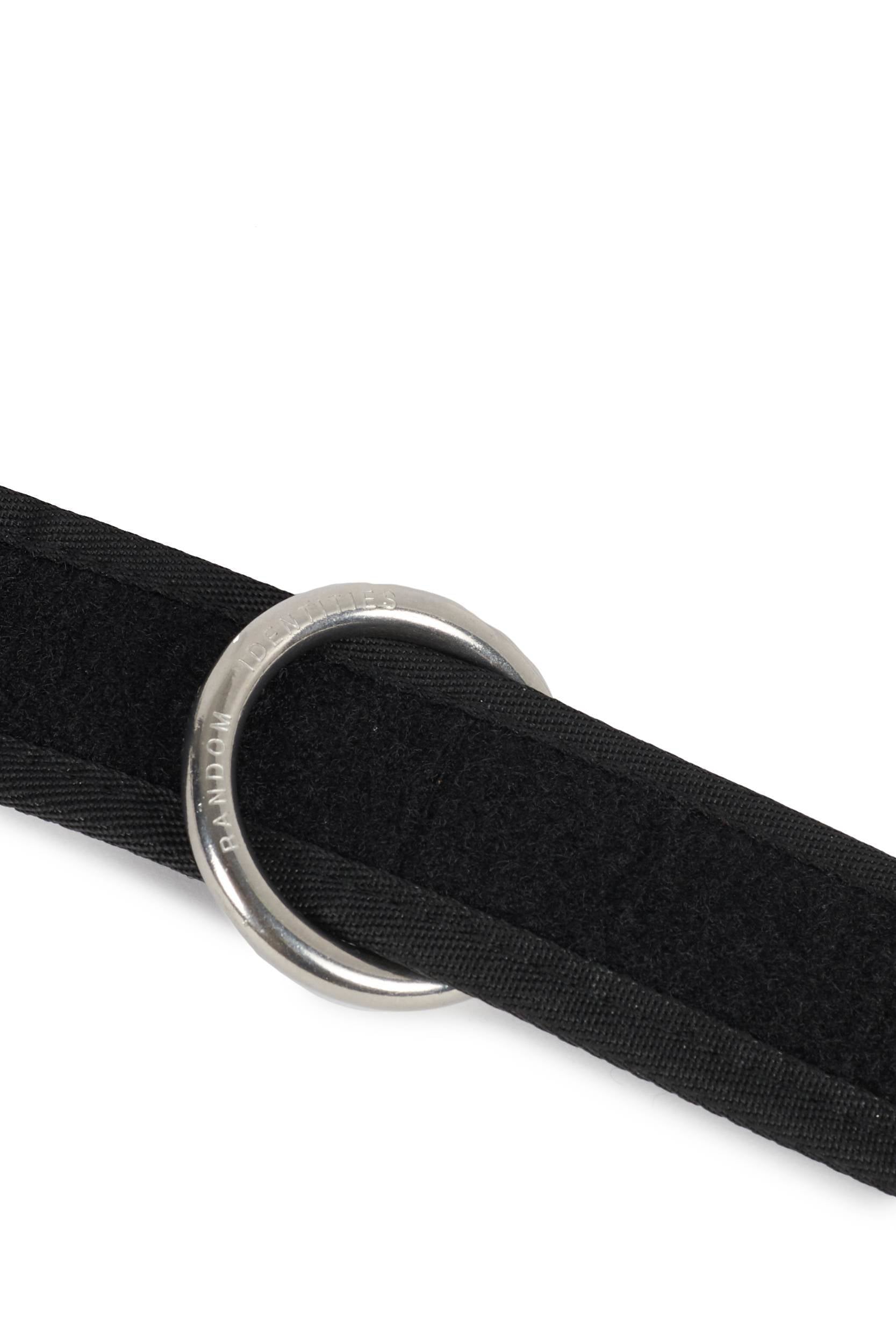 Black polyester webbing belt with 4 cm width and 117 length