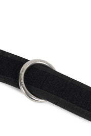 Black polyester webbing belt with 4 cm width and 117 length