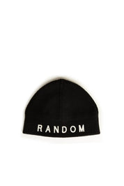 Unisex black beanie in wool cashmere blend, OS