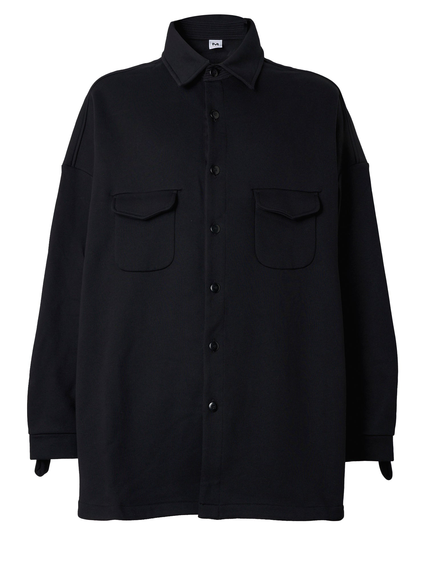 Sweatshirt Over Shirt - Black