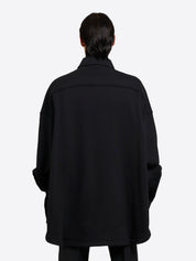 Sweatshirt Over Shirt - Black