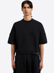Sweatshirt With Emphasised Back - Black