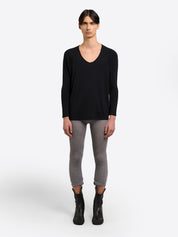 Drapey V-Neck - Black