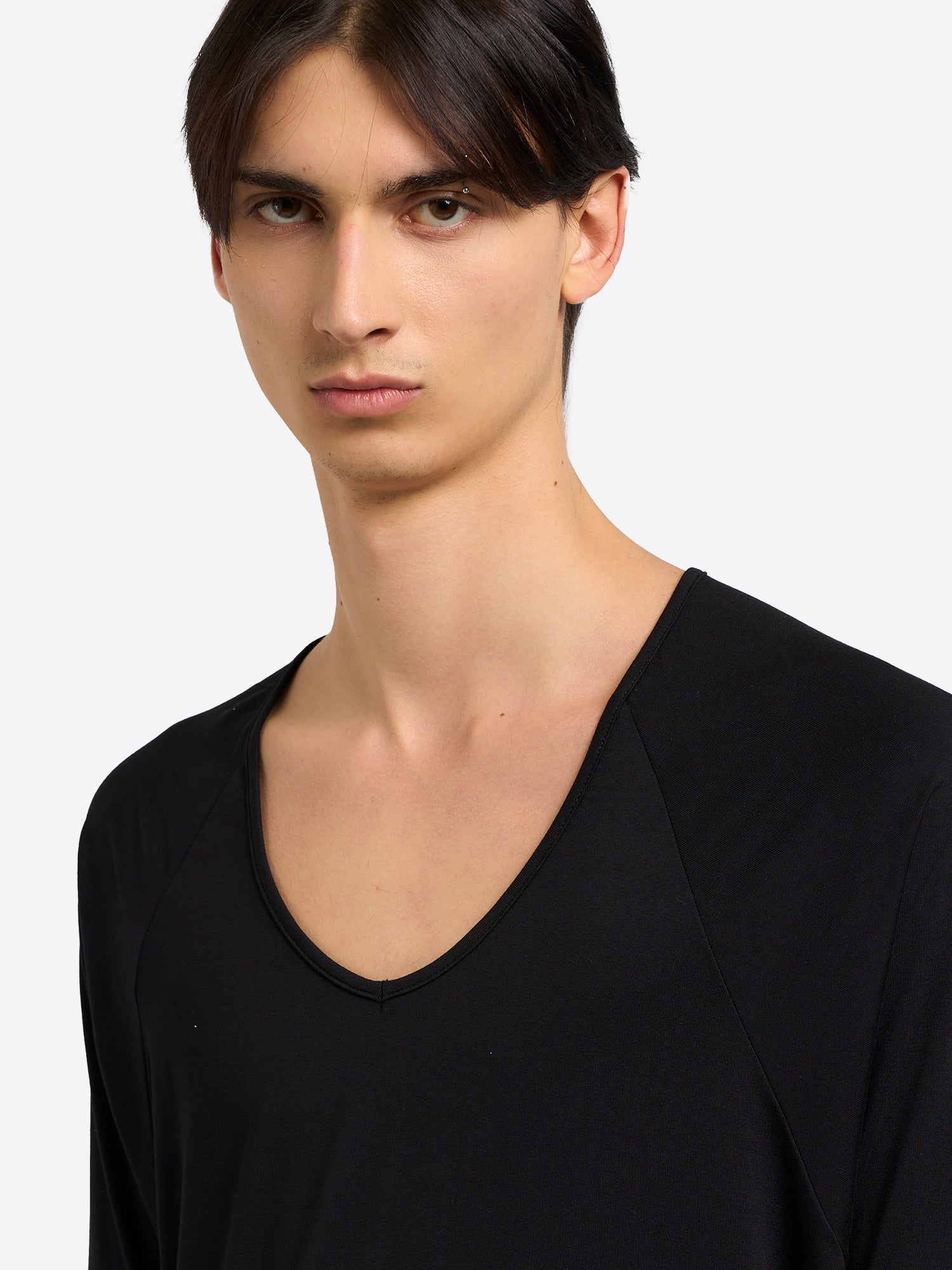 Drapey V-Neck - Black