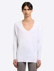 Drapey V-Neck - White