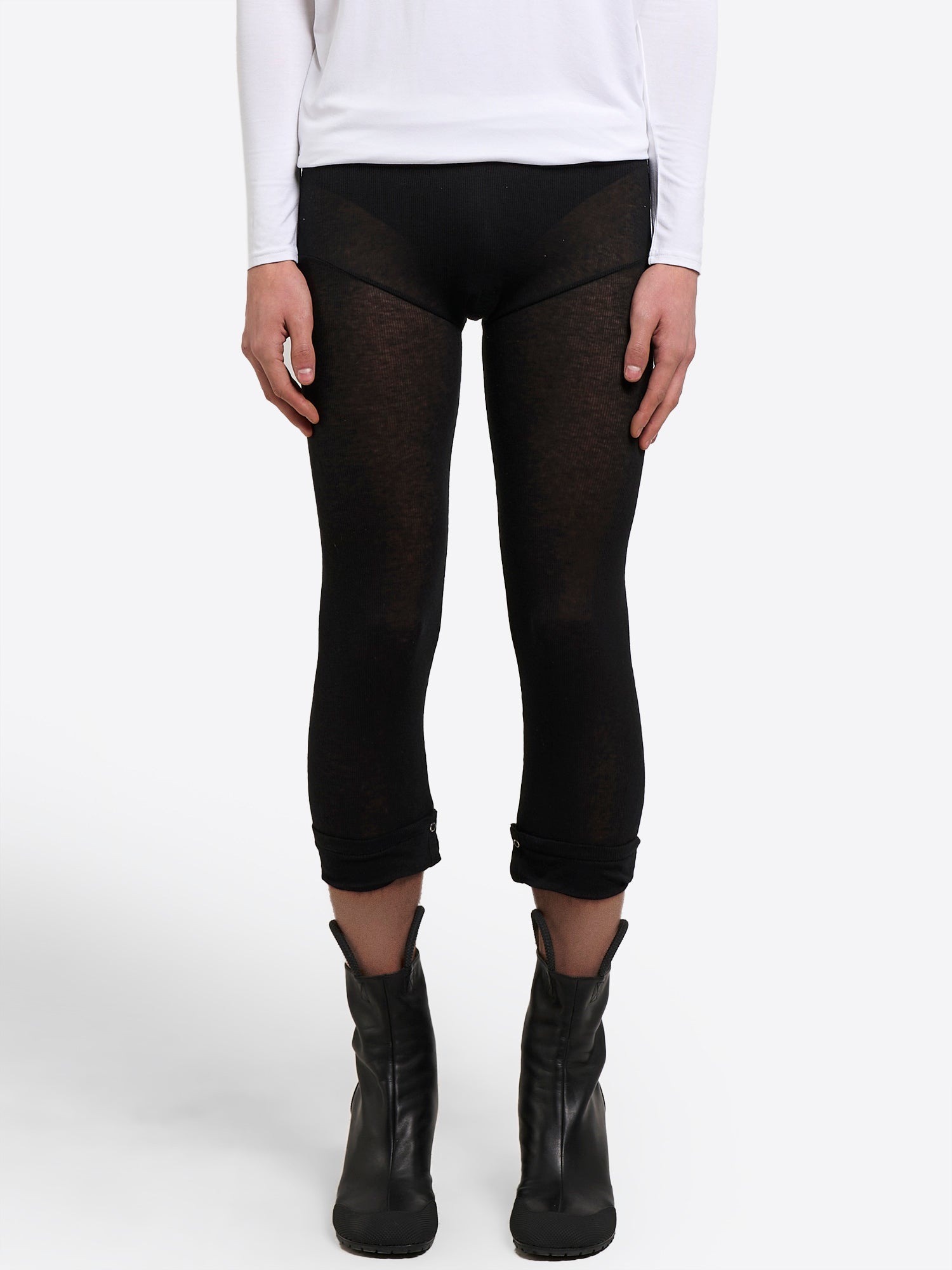Rib Leggings - Black