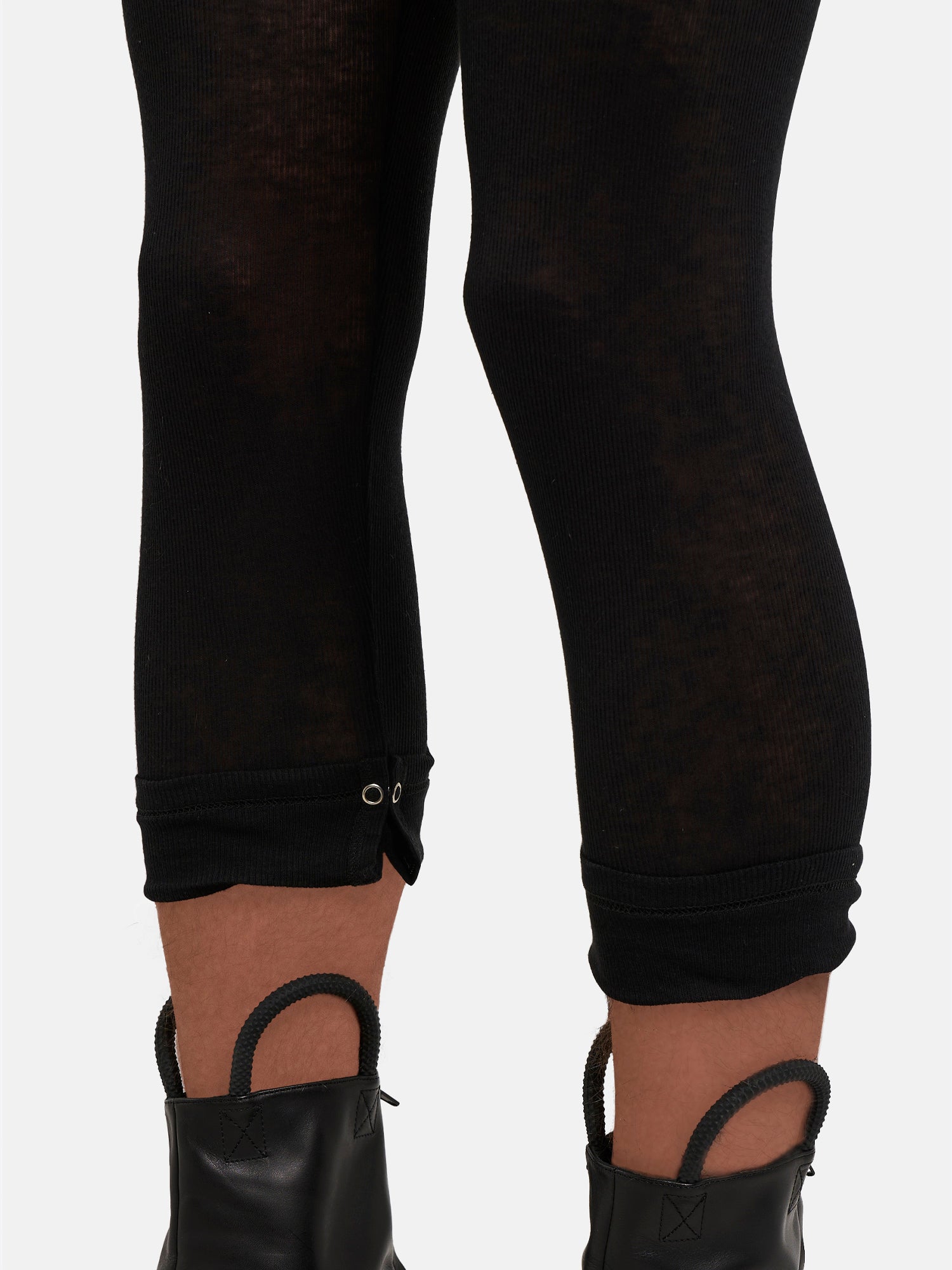 Rib Leggings - Black