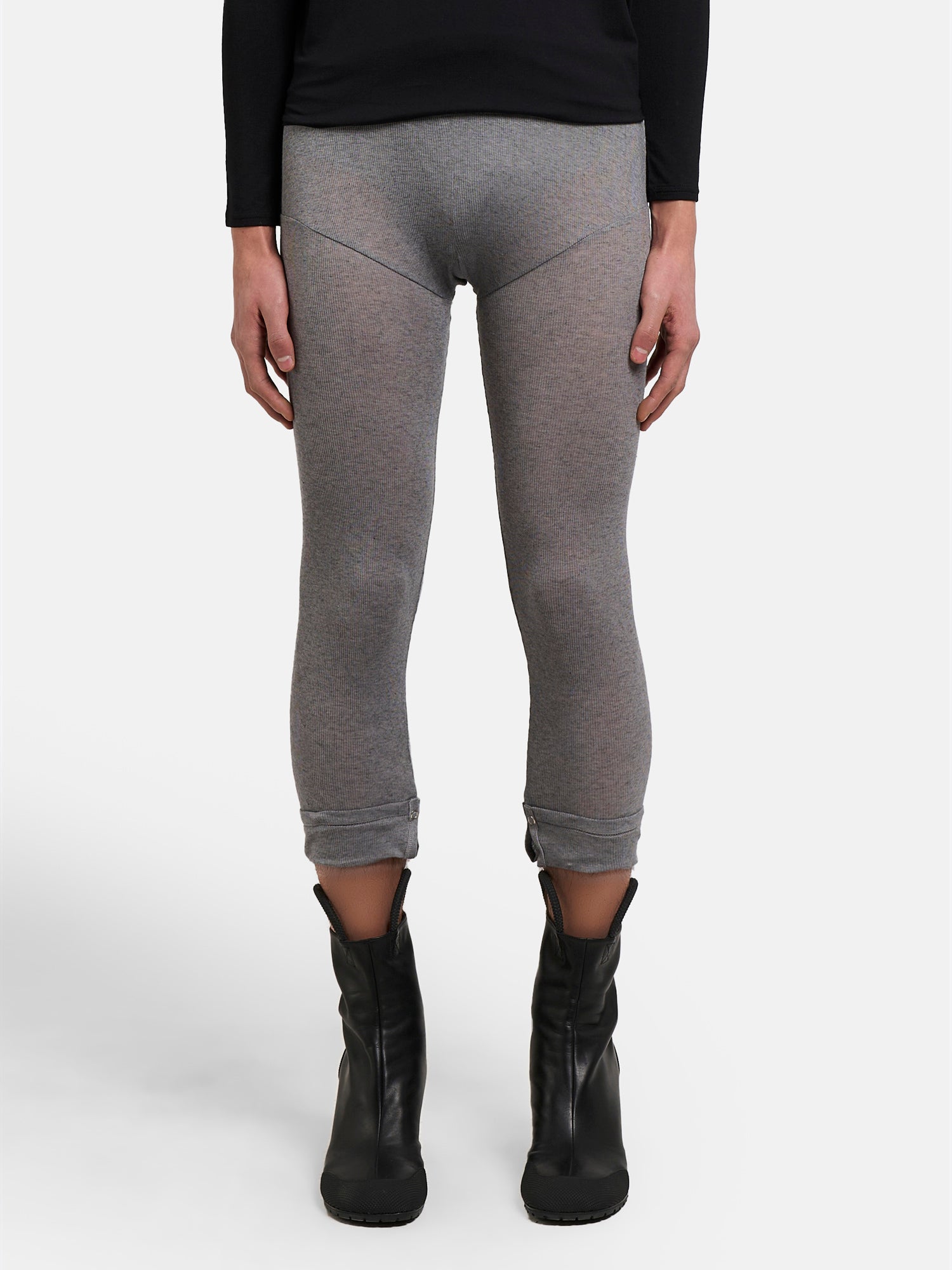 Rib Leggings - Grey