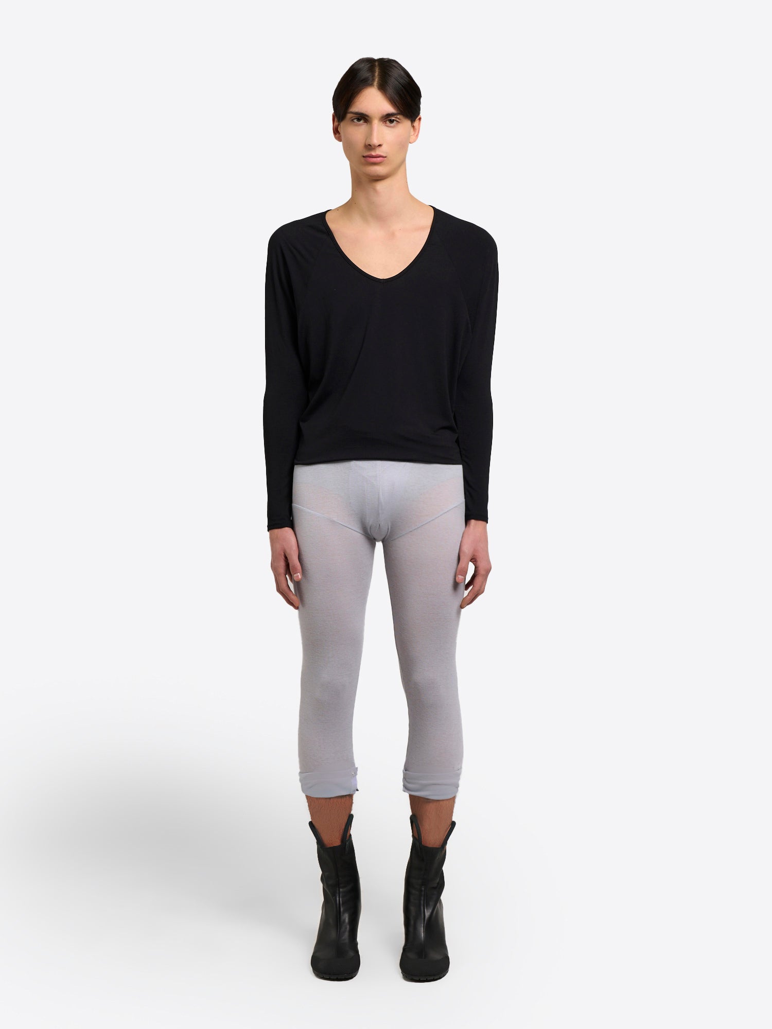 Rib Leggings - Light Grey