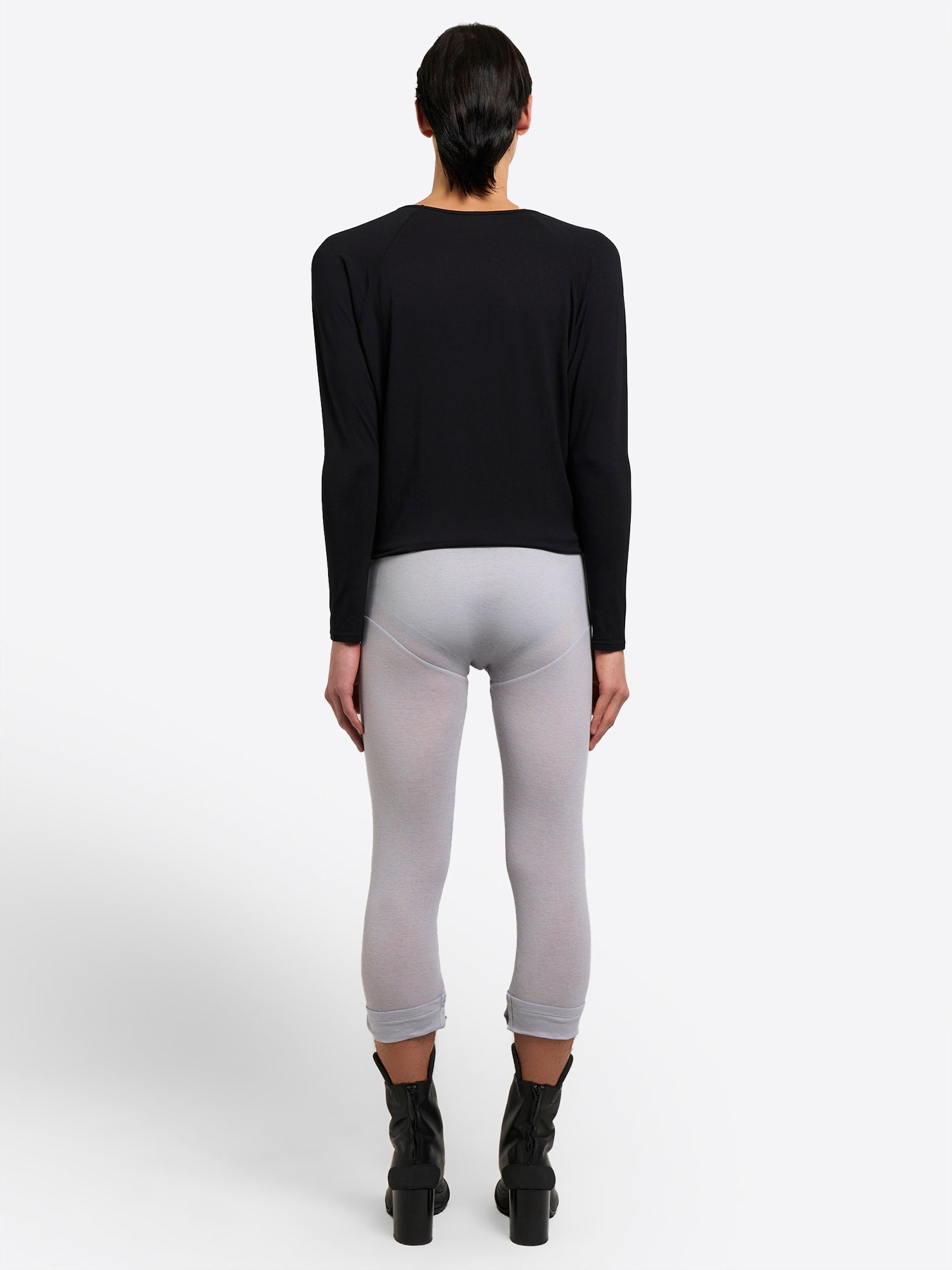 Rib Leggings - Light Grey