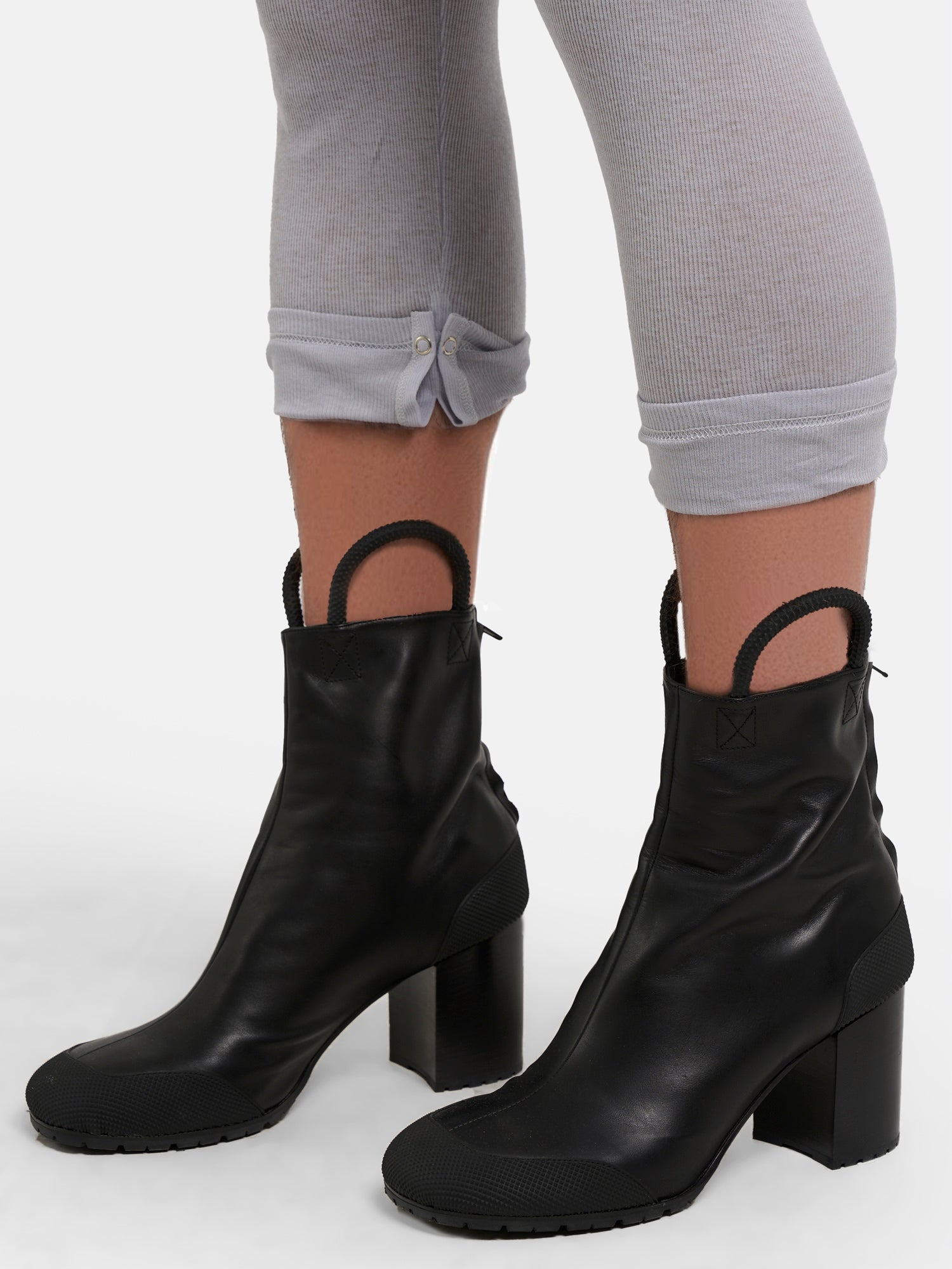 Rib Leggings - Light Grey