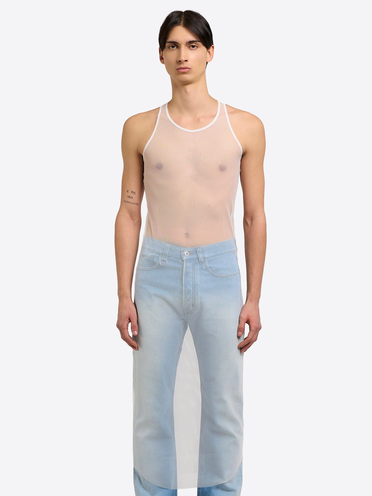 Long Tank Top - White