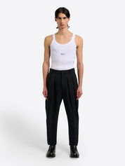 Logo Rib Tank top - White