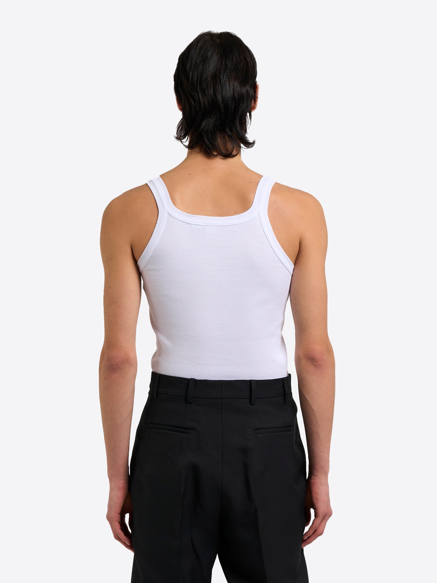 Logo Rib Tank top - White