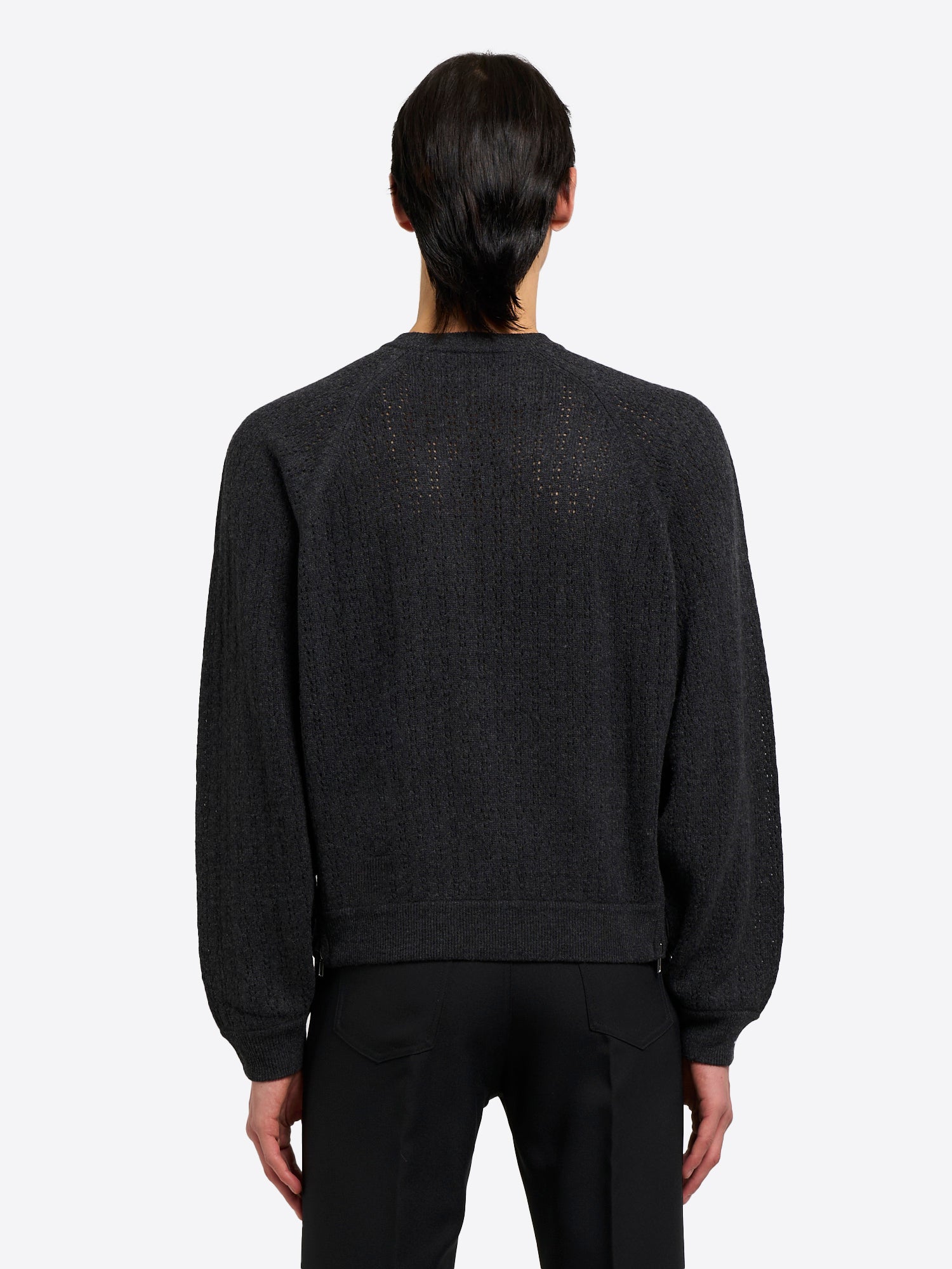 High Collar Crew Neck - Grey