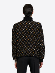 Jaquard Roll Neck - Black