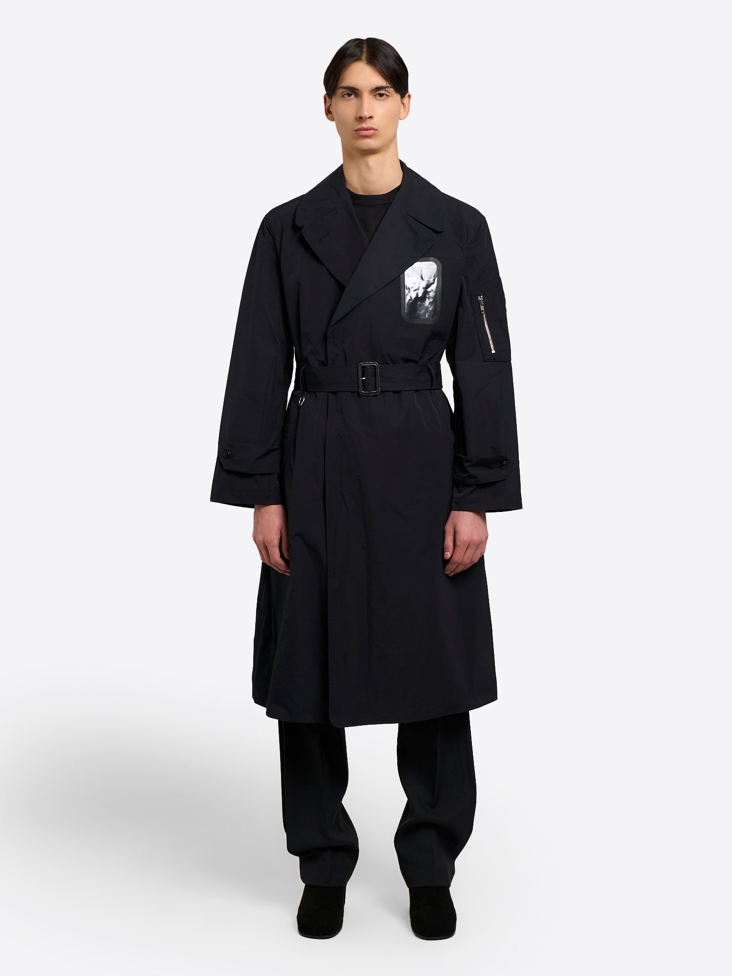 Military Trench Coat - Black