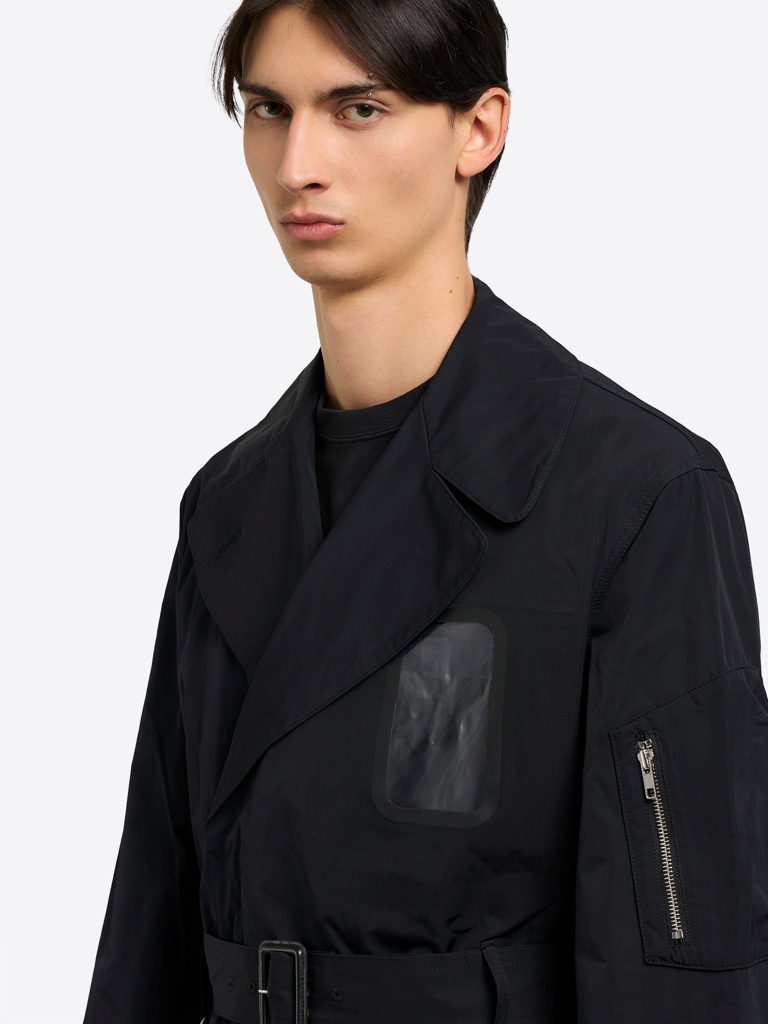 Military Trench Coat - Black