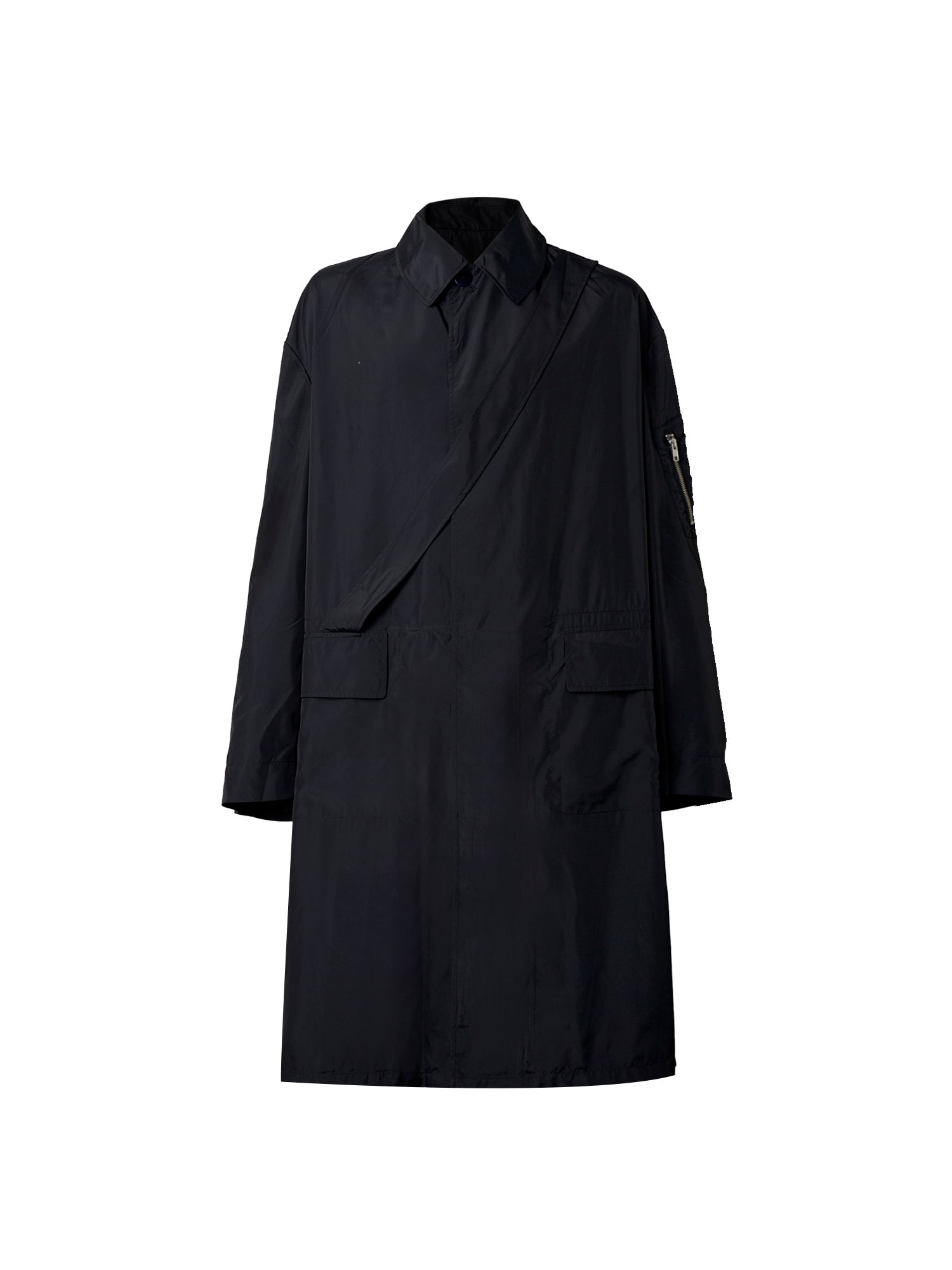Raincoat With Strap - Black