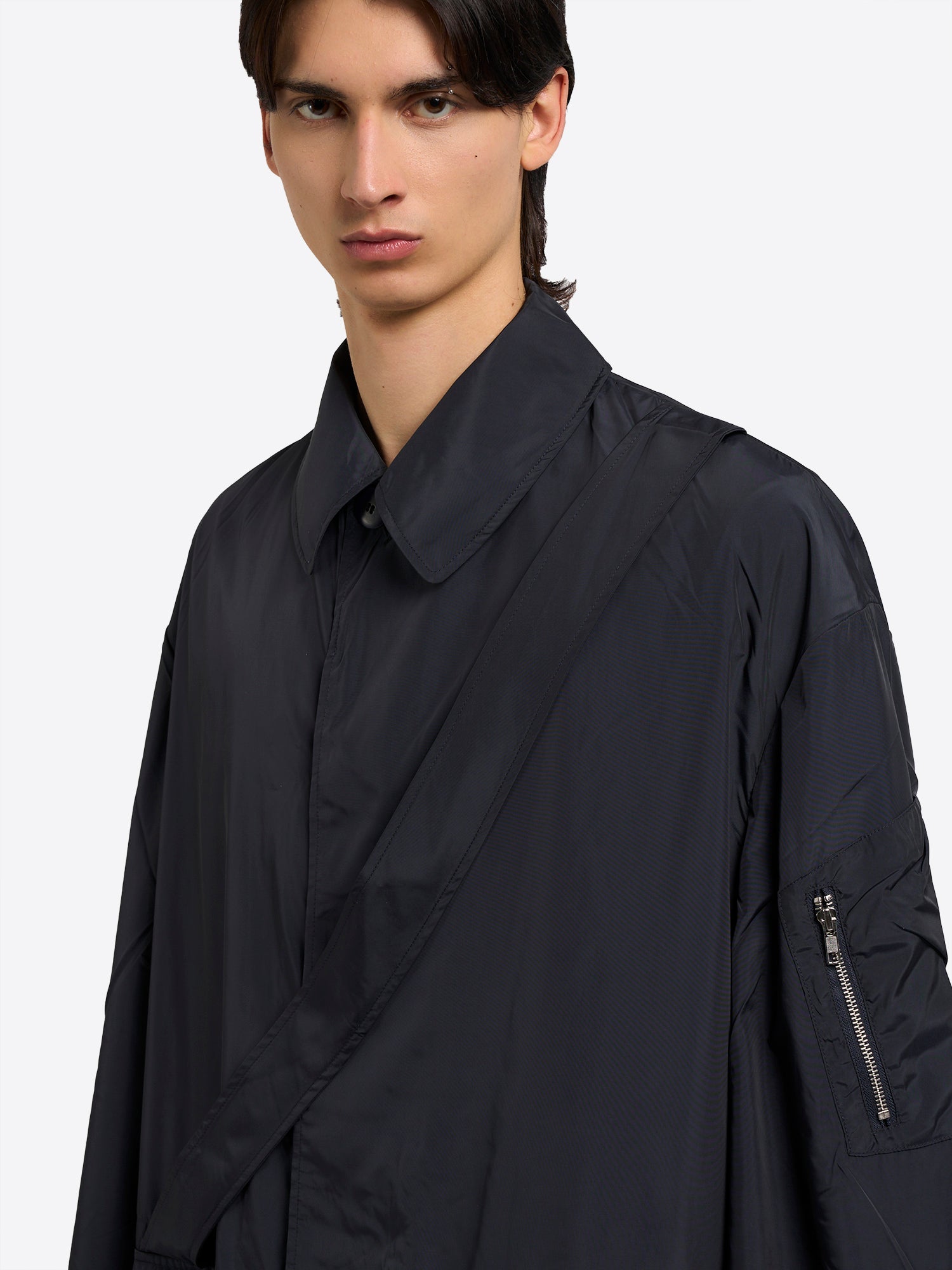 Raincoat With Strap - Black