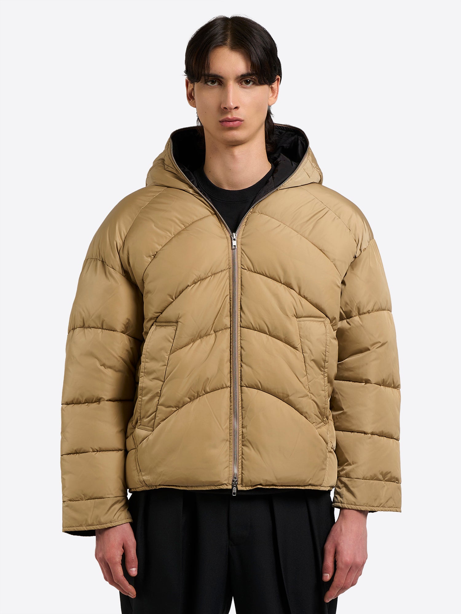 Duvet Puffer Jacket - Beige