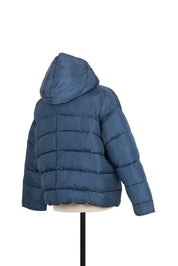 Random Identities AVIO puffer jacket, diagonal quilting, S&M front zip, relaxed fit