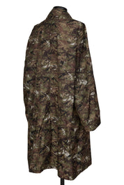 Random Identities Mosquito Camouflage Raincoat, back view, strap detail and camo print