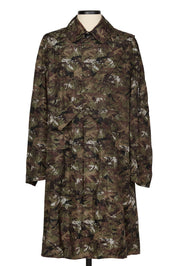 Random Identities Mosquito Camouflage Raincoat With Strap, front view, camouflage pattern