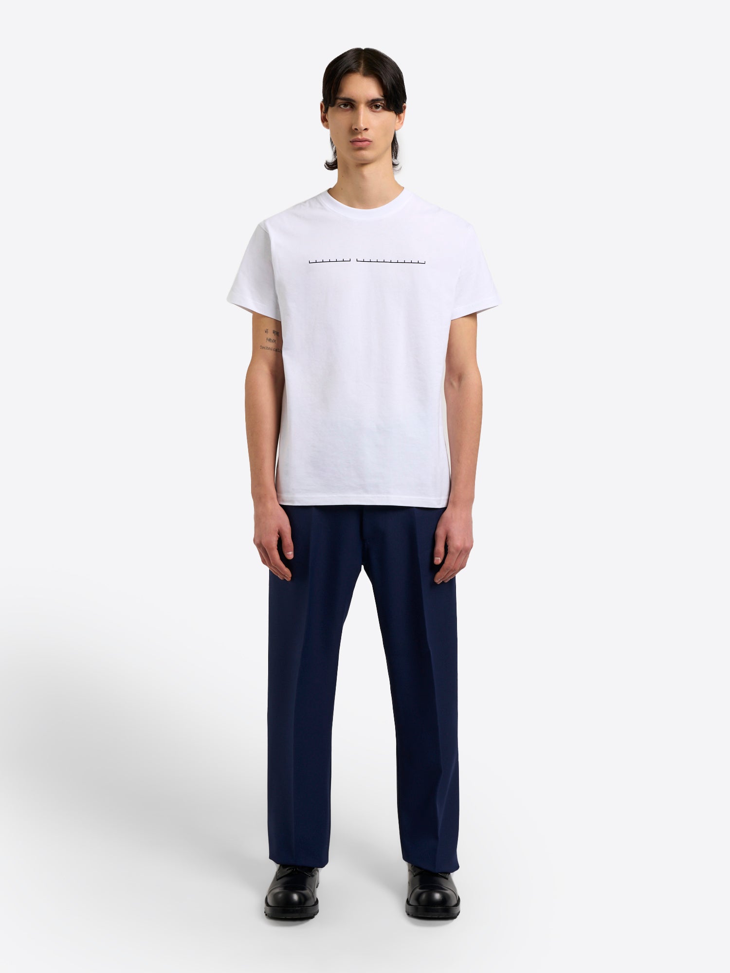 High-Rise 5-Pocket Trousers - Navy