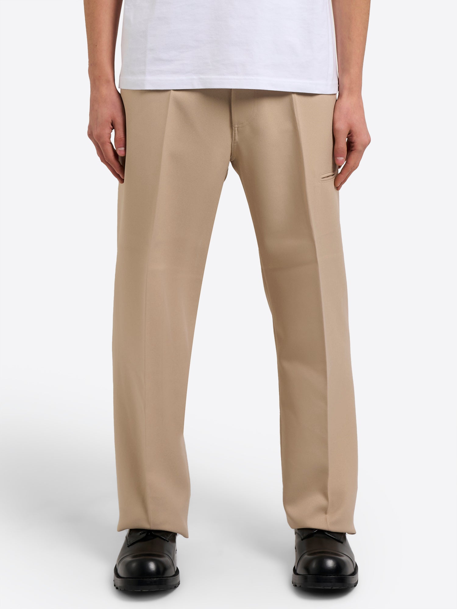High-Rise 5-Pocket Trousers - Beige
