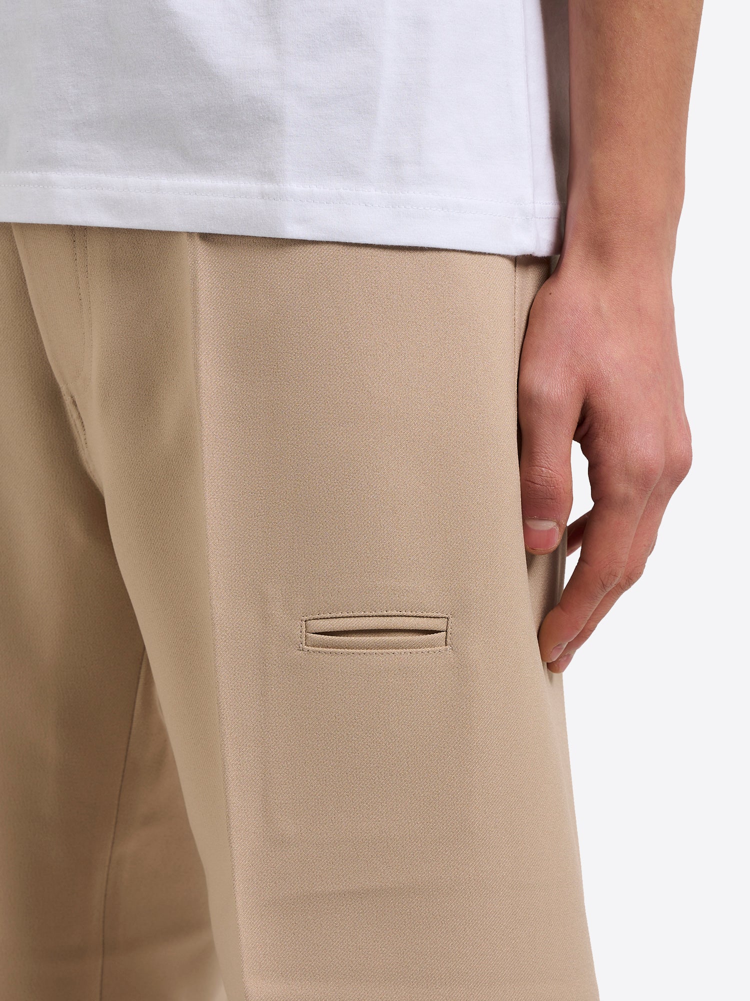 High-Rise 5-Pocket Trousers - Beige