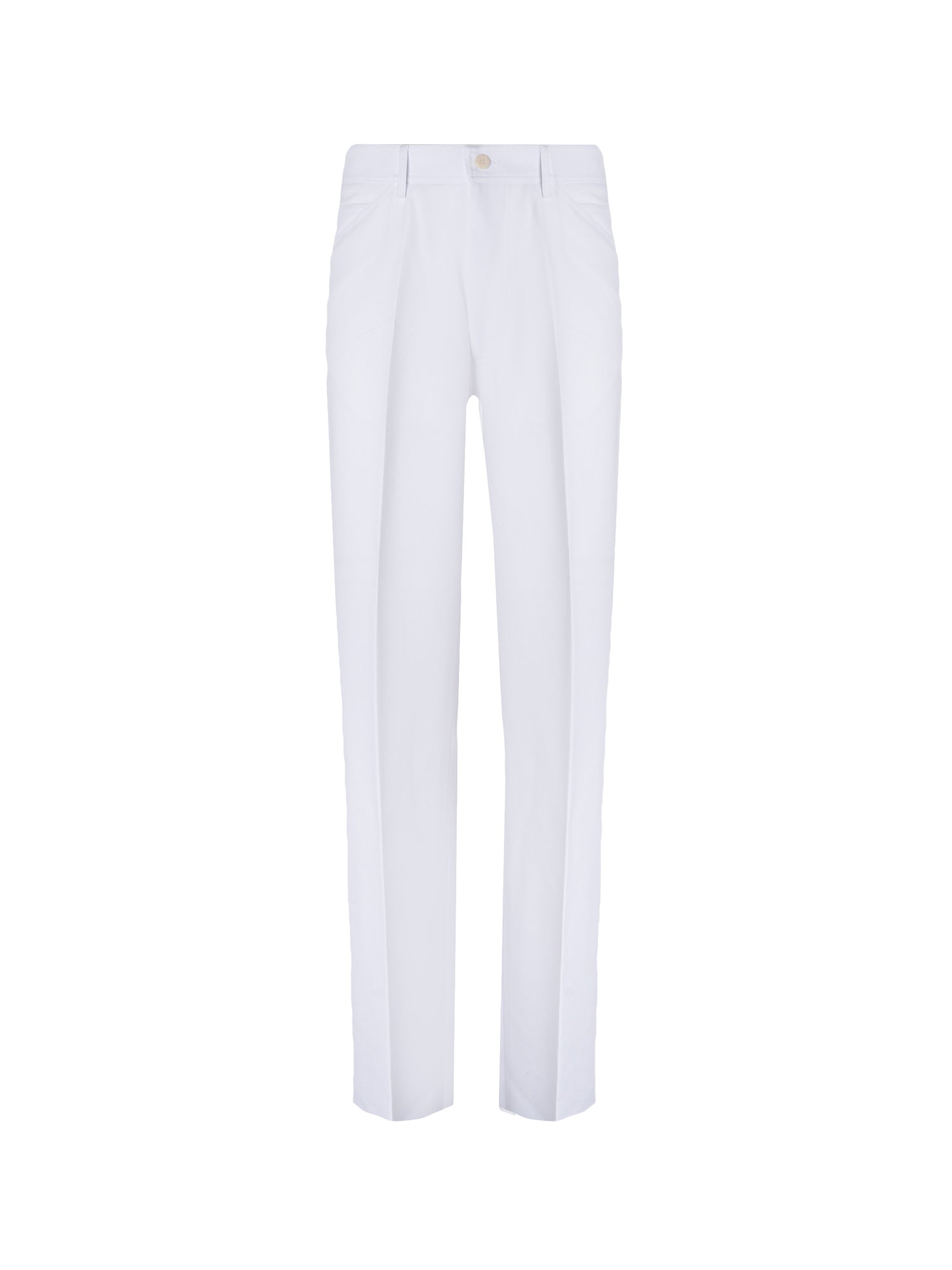 High-Rise 5-Pocket Trousers - White