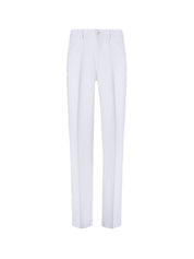 High-Rise 5-Pocket Trousers - White